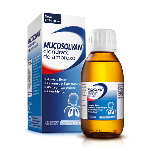 Mucosolvan 30mg/5ml Xarope Expectorante Adulto com 120ml com o melhor preço  - Drogaria Sinete