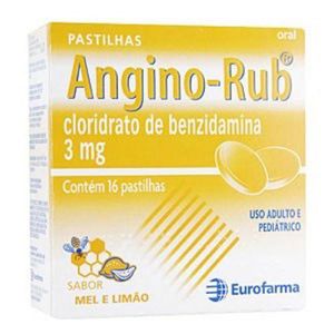 Pastilha Angino Rub Mel Lima 16 Unidades