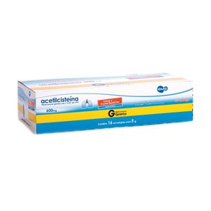 Acetilcisteína - Ems 600Mg Granulado 16 Envelopes Com 5G