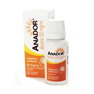 Anador 500Mg Solução Oral Frasco Gotejador Com 20Ml
