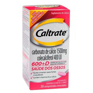 Caltrate 600 + D 1500Mg + 400Ui Frasco Com 30 Comprimidos