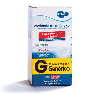 Cloridrato De Ambroxol - Ems 6Mg Xarope Sem Açúcar Frasco Com 120Ml Adulto