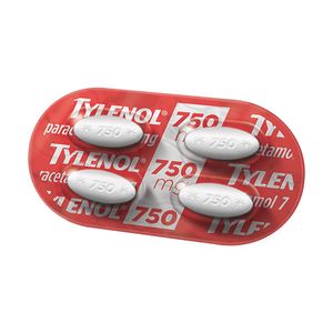 Tylenol 750Mg Caixa Com 50 Blísteres Com 4 Com Revestidos