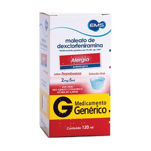 Maleato De Dexclorfeniramina - Ems Solução Oral Frasco Com 120Ml