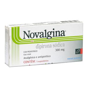 Supositório Novalgina Infantil 300Mg Com 5 Supositórios