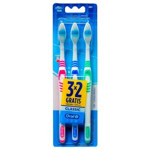 Escova Dental Oral-B Classic Macia Grande 3 Unidades
