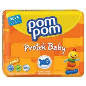 Fraldas Pom Pom Protek Xg Pacote Economico 22Un,