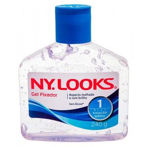 Gel Ny Looks Fixação Média Sem Álcool Com 240G