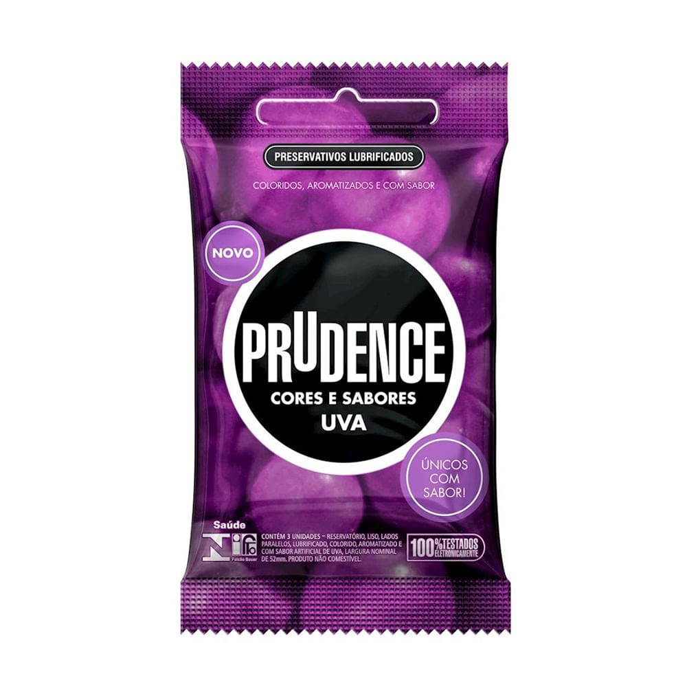 Preservativo Prudence Cores E Sabores Uva Com 3 Unidades | Drogafuji -  Drogafuji