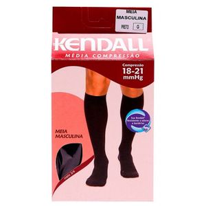 Meia Panturrilha (3/4) Kendall Masculina Média Compressão (18-21Mmhg) Cor Preto Meia Panturrilha (3/4)
