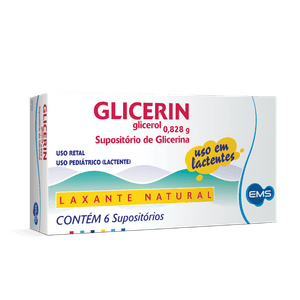 Glicerin 0828G Embalagem Com 6 Supositórios