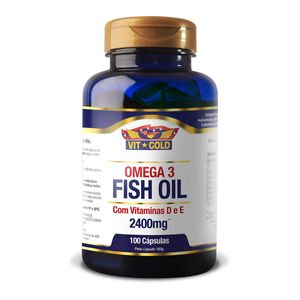 Vit-Gold Omega (Fish Oil) Vit. D E 2.400Mg 100 Cápsulas