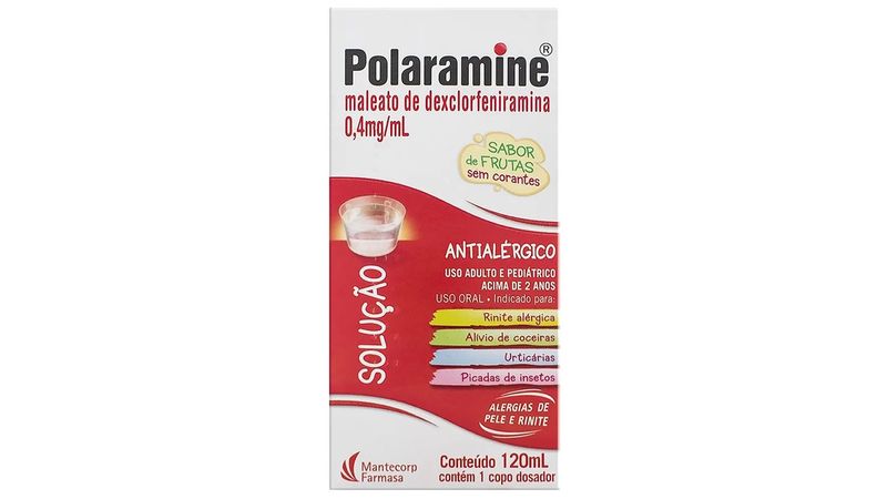 Polaramine Xarope 120Ml  Farmácia Rosário - Desde 1931 Cuidando da sua  Saúde