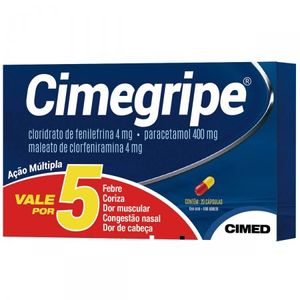 Cimegripe Antigripal 20 Cápsulas
