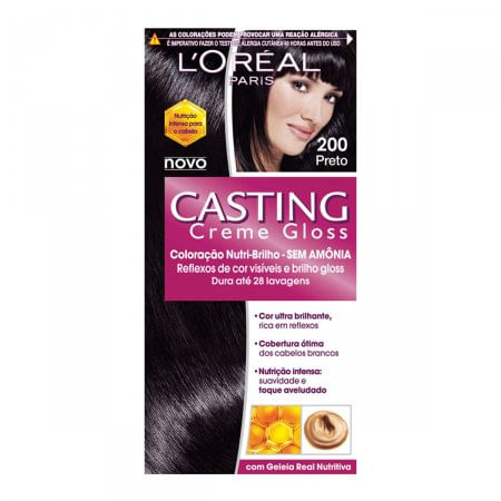 Tintura-Creme-Casting-Creme-Gloss-L-Oreal-Preto-200--Oreal-Preto-200-Kit