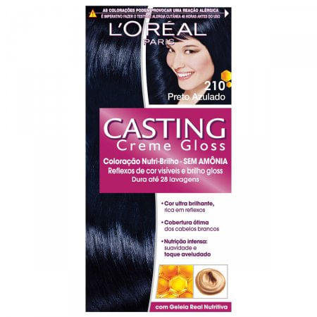 Tintura-Creme-Casting-Creme-Gloss-L-Oreal-Preto-Azulado-210--Oreal-Preto-Azulado-210-Kit