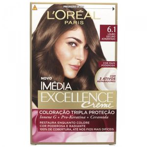 Coloração Imédia Excellence Creme N°6.1 Louro Escuro Acinzentado