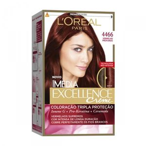 Coloração Imédia Excellence Creme N°4466 Vermelho Profundo