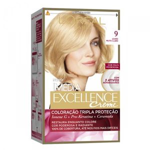 Coloração Imédia Excellence Creme N°9 Louro Muito Claro