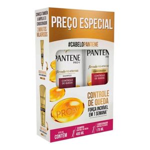 Kit Pantene Controle De Queda Shampoo 400Ml + Condicionador 175Ml