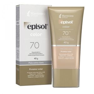 Protetor Solar Facial Episol Color Pele Extra Clara FPS70