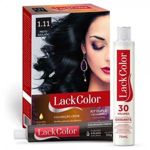 Tintura Lack Color Kit Creme 1.11 Preto Azulado