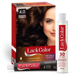 Tintura Lack Color Kit Creme 4.0 Castanho Médio