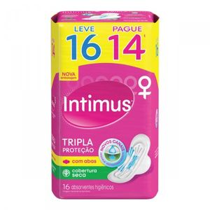 Absorvente Intimus Gel Tripla Proteção Seca com Abas
