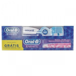 Escova Dental Oral-B Indicator + Creme Dental 3D-White