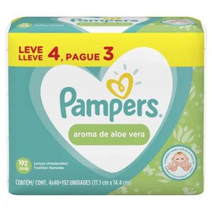 Kit Lenços Umedecidos Pampers Aloe Vera