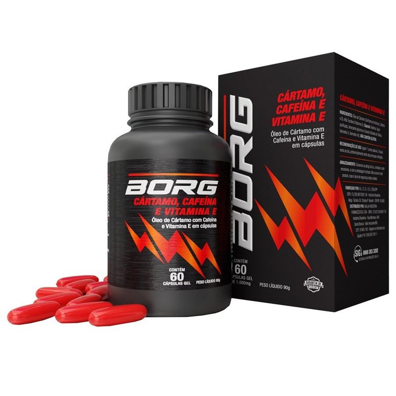 Borg-Cartamo-Cafein-Vit-E60Cap