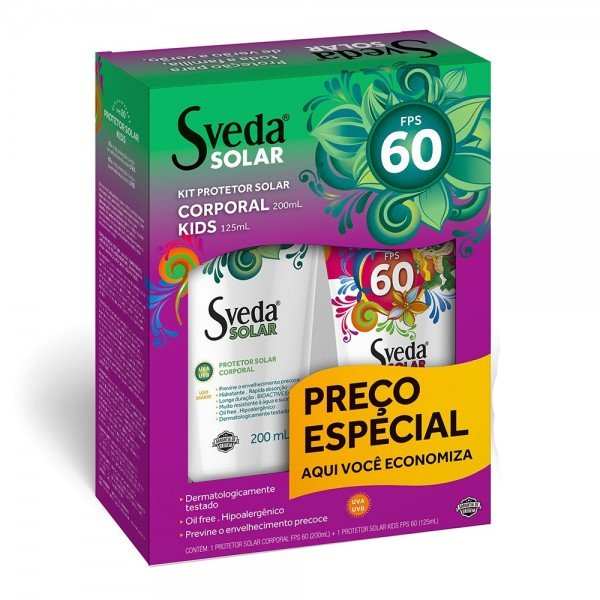 Kit-Protetor-Solar-Corporal-200Ml-e-Kids-125Ml-Sveda-Solar-Fps-60