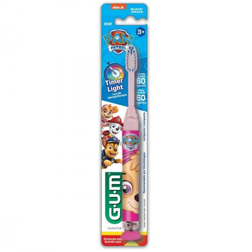 Escova-Infantil-Gum-Patrulha-Canina-Timer-Light