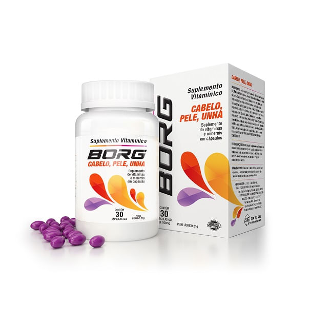 Borg-Polivitaminico-Cabelo-Pele-e-Unha-30-Capsulas