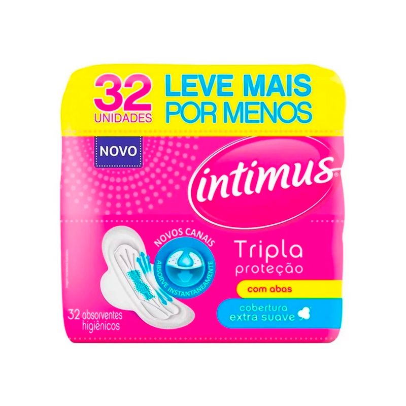 Absorvente-Intimus-Gel-Tripla-Protecao-Cobertura-Extra-Suave-Abas-32-Unidades