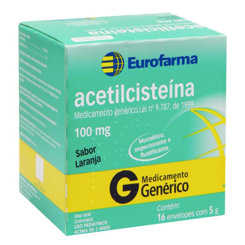 Acetilcisteina-Eurofarma-100mg-caixa-com-16-saches-com-5g