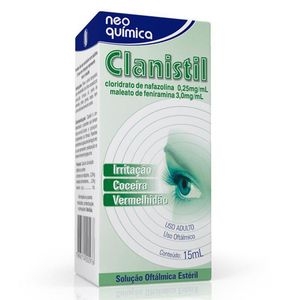Clanistil 025 + 3Mg/Ml Solução Oftálmica Caixa Com 1 Frasco Contendo 15Ml