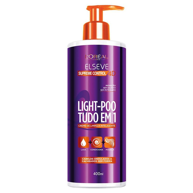 Creme-de-Limpeza-Inteligente-Elseve-Light-Poo-Tudo-em-1-Supreme-Control-4D-400ml