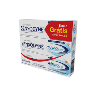 Creme Dental Sensodyne Rápido Alívio Com 50G Cada Leve 3 Pague 2