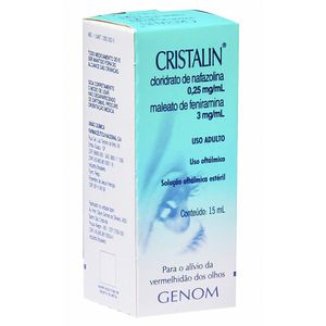 Cristalin 0025 + 003% Solução Oftálmica Frasco Com 15Ml