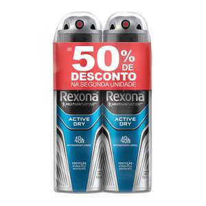 Kit Desodorante Aerosol Rexona Active Com 02 Unidades Com 40% Desconto