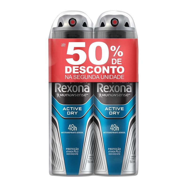 Desodorante-Aerosol-Rexona-men-Active-dry-150ml-2-unidades-50-de-desconto-na-2ª-unidade