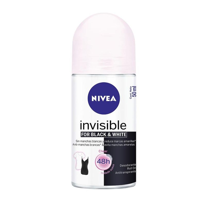 Desodorante-Antitranspirante-Roll-On-Nivea-Invisible-Black-White-Clear-50ml