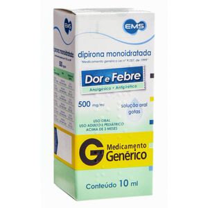 Dipirona 500Mg 10Ml Gts Ems (Mip)
