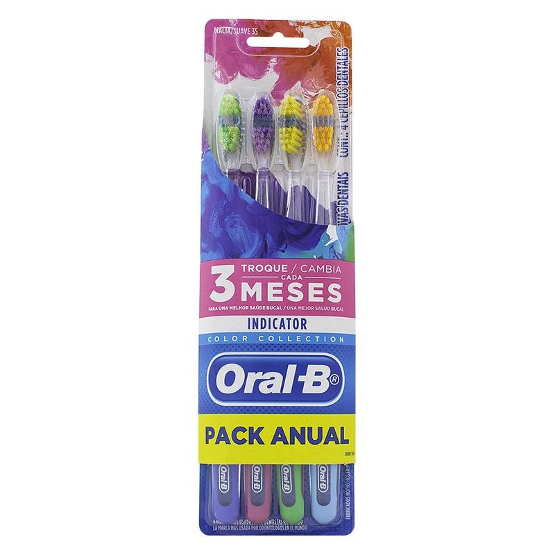 Escova-Dental-Indicator-Oral-B-color-colection-com-4-unidades
