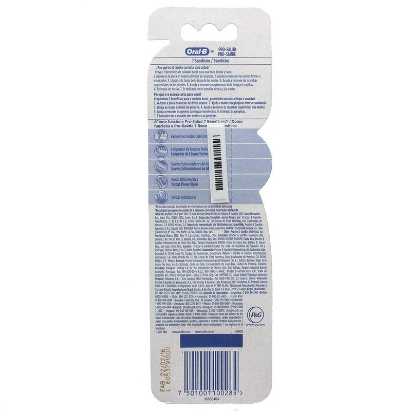 Escova-Dental-Oral-B-Pro-Saude-7-beneficios-cores-variadas-Nº-35-leve-2-e-pague-1