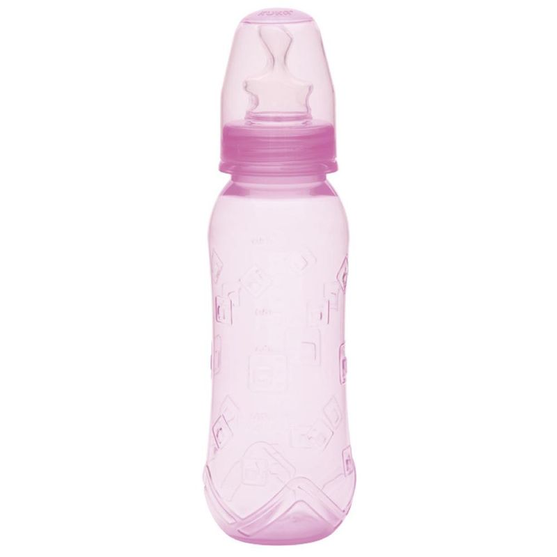 Mamadeira-Kuka-Aquarela-Ortodontica-Com-Bico-De-Silicone-Rosa-250ml