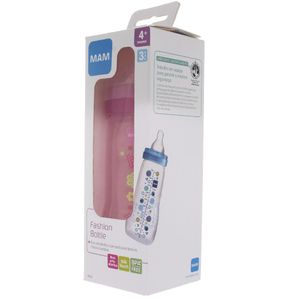 Mamadeira Mam Fashion Bottle Bico De Silicone Silk Touch 4+ Meses Rosa Mamadeira Mam Fashion Bottle Bico De Silicone
