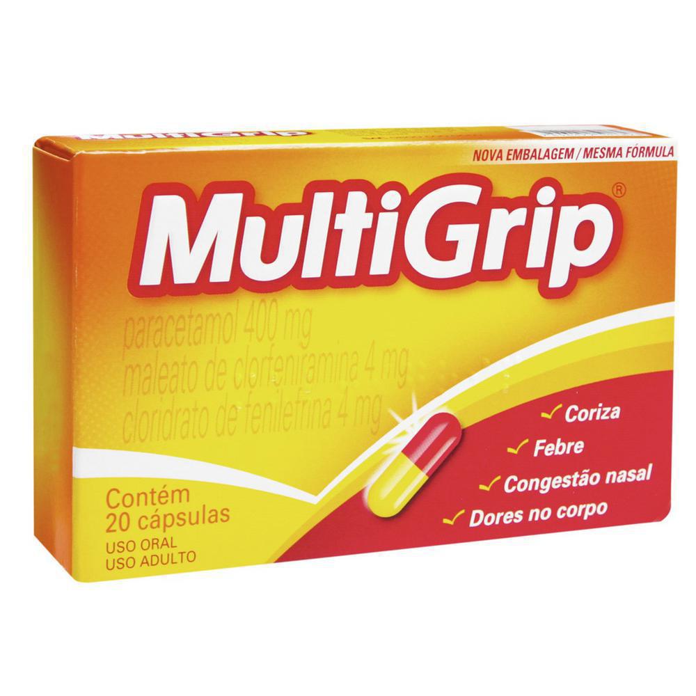 Multigrip 400 + 4 + 4Mg 2 Blísteres Com 10 Cápsulas