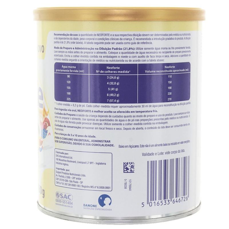 Neoforte-Baunilha-400G